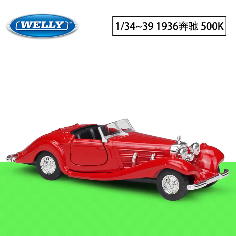 

Новые модели автомобилей WELLY 1:34-36-39 1936 Mercedes-Benz 500K, игрушечные модели автомобилей из искусственного сплава, модель автомобиля, подарок для детей, хобби, коллекционные украшения