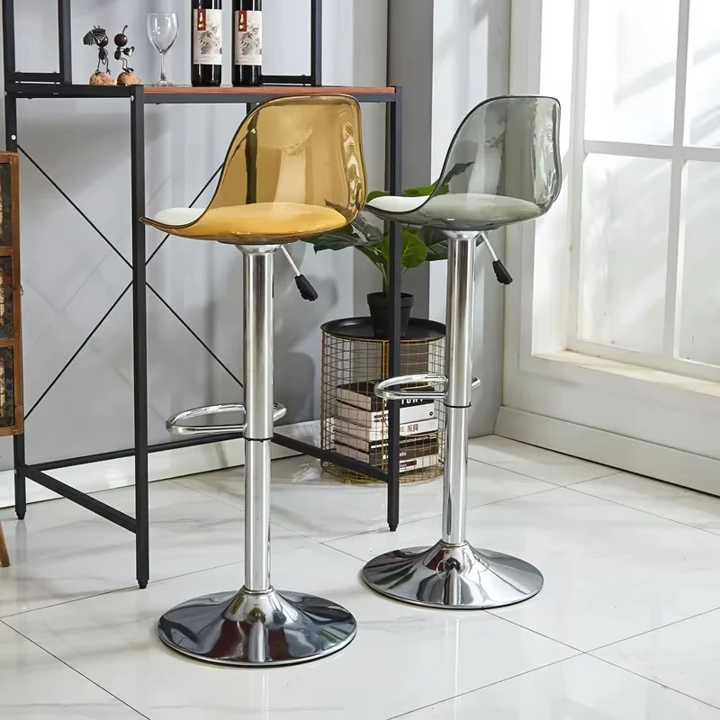 Transparent Bar Lift Rotating Bar Chair Living Room Island High Chair Dining Table Transparent Restaurant Lift High Chairs