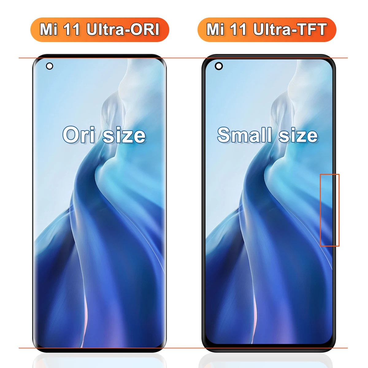 6.81'' For AMOLED Display For Xiaomi Mi 11Ultra Mi 11 Pro LCD Touch Screen Assembly For Xiaomi Mi 11 Ultra M2102K1G with Frame