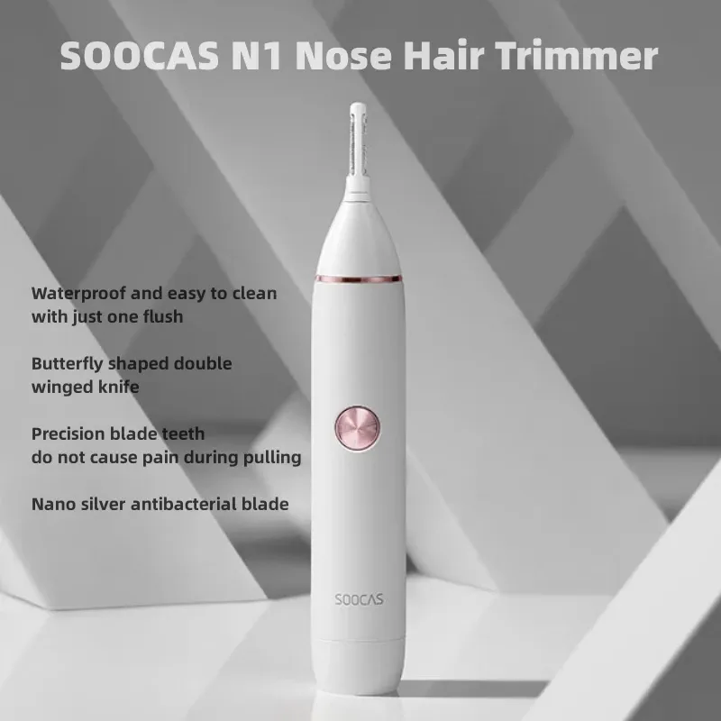 SOOCAS N1 Nose Hair Trimmer Multifunctional Trim Eyebrows Sideburn Hair Ears Hair Portable Waterproof Electric Vibrissa Shaver