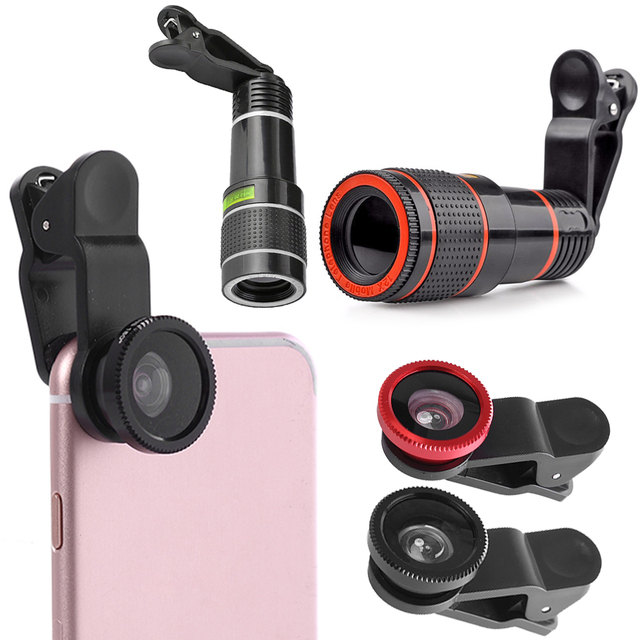 8/12/20x Zoom Clip-On Lens Mobile Phone Camera Telephoto Lens
