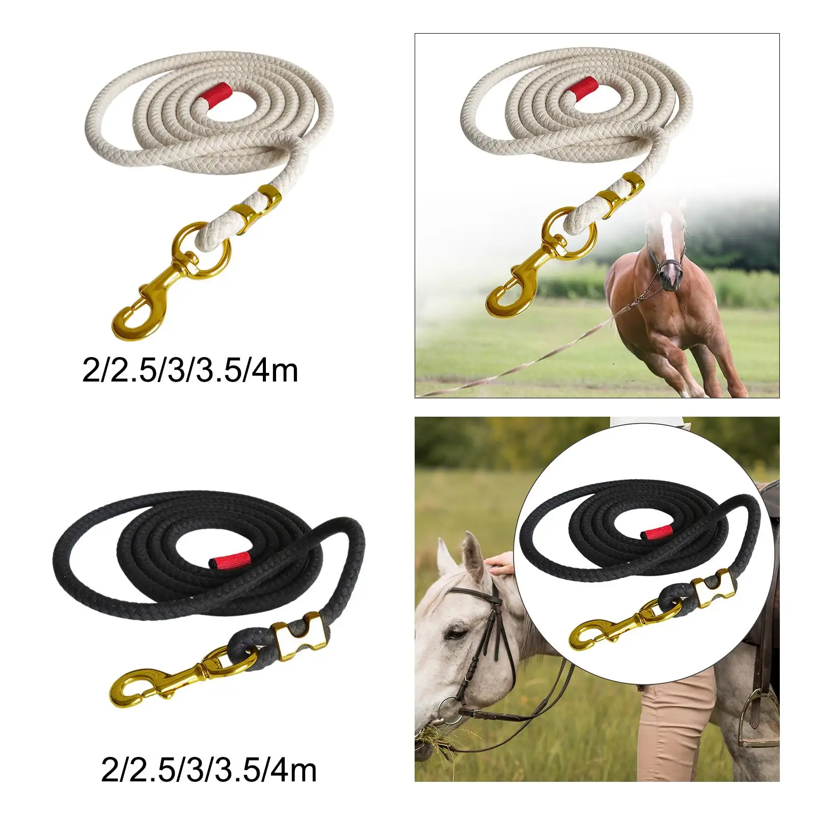 Horse Lead Rope Horse Rope Leash Horse Leads for Training & Walking with Swivel Clip Dog Horse Training Lunge Tracking Leash