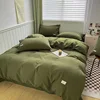 Simple Waffle Jacquard 100% Cotton Bedding Set Soft Comfortable Queen Duvet Cover Set with Sheets Quilt Cover and Pillowcases 3