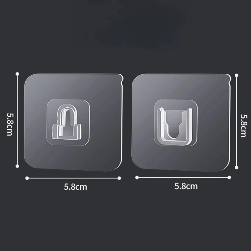 multi purpose hooks Double-Sided Adhesive Wall Hooks Transparent Waterproof Clothes Hats Towel Kitchen Bath Door