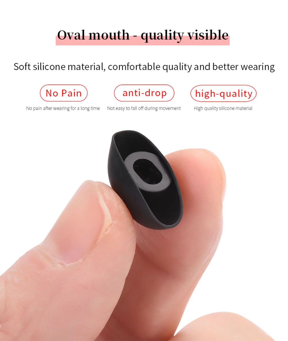 2Pcs Quality Silicone Ear Tips for Freebuds 5i TWS Eartips True Wireless Earbuds Tips With Filter Screen Soft Earplugs