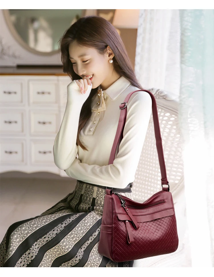 High Quality Soft Leather Women's Shoulder Bag 2023 Luxury Designer Trend Crossbody Shoulder Bag Casual Women's Handbag Wallet