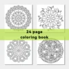 MANDALA Patterns Coloring Book for Adults Cute DIY Painting Drawing Book Perfect Gift for Party and Birthday ﻿ 4