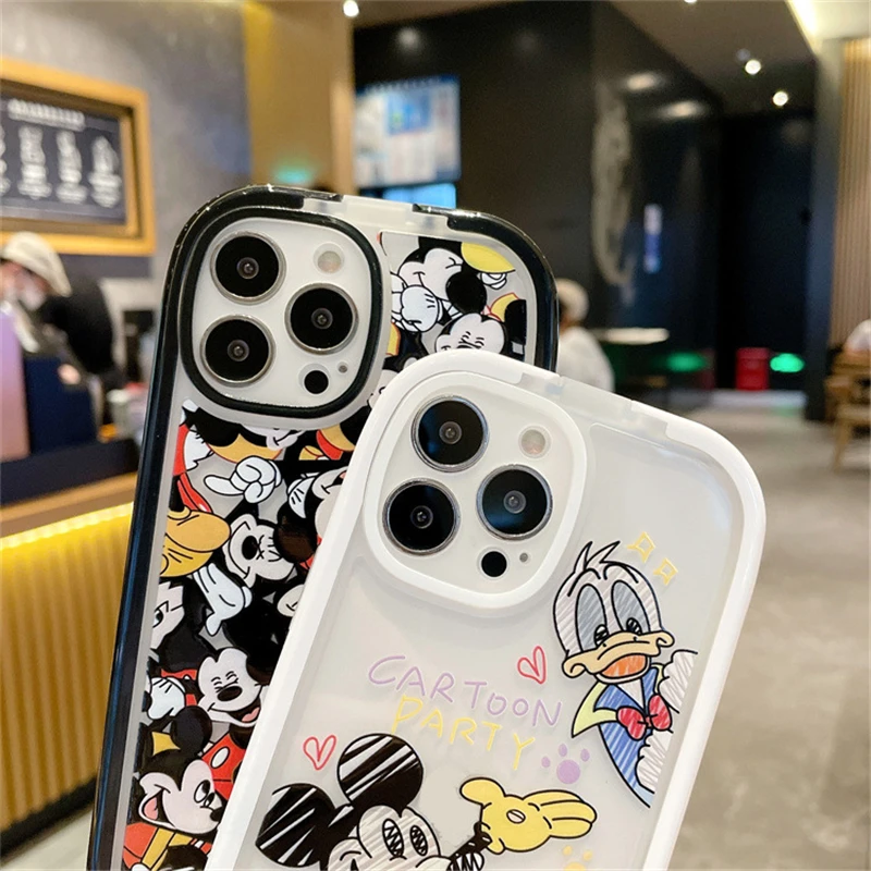 Cartoon Cute Disney Mickey Donald Case for iPhone 12 Pro 11