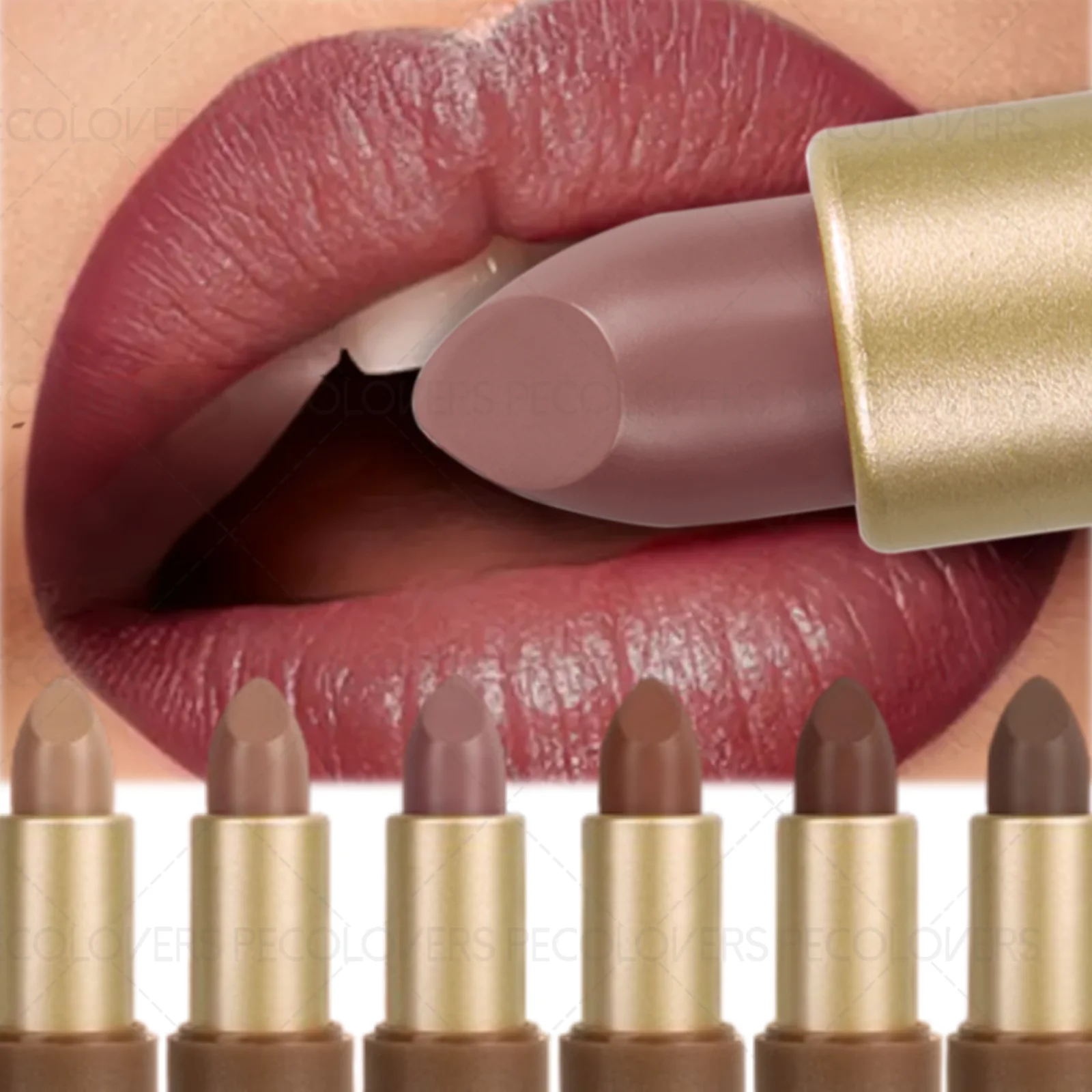 Velvet Brown Moisturizing Matte Lipstick - Soft Texture & Non-Stick Finish