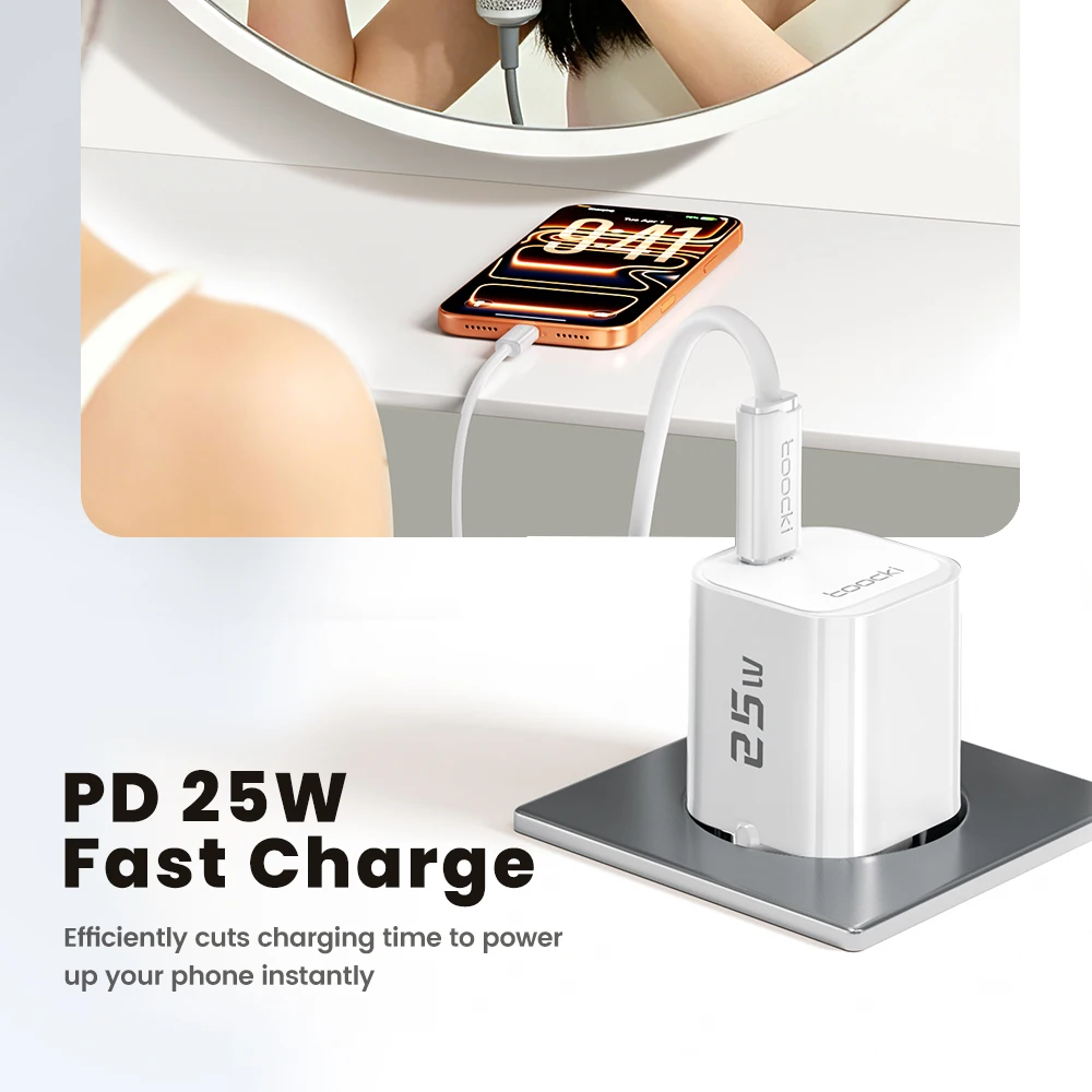 Toocki 25W Mini GaN USB Charger with Super Fast Charge Technology