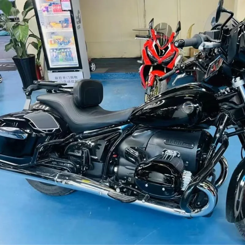 Porte-bagages Arrière Pour BMW R18 / R18B / Classic 2020-2023 - Acier Et Cuir - Noir - Pliable Et Robuste