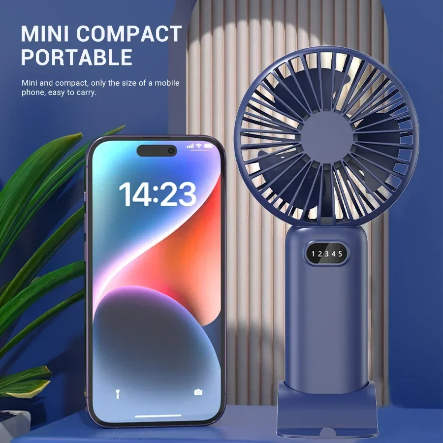 NEW Portable 5 Speeds Adjustable 1-100 Speeds High Speed Fans Super Powerful Air Duster Rechargeable Mini Usb Handheld Turbo Fan
