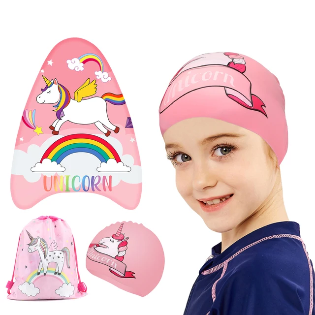 Girl Unicorn Swim Cap Anti Fog Swimming 