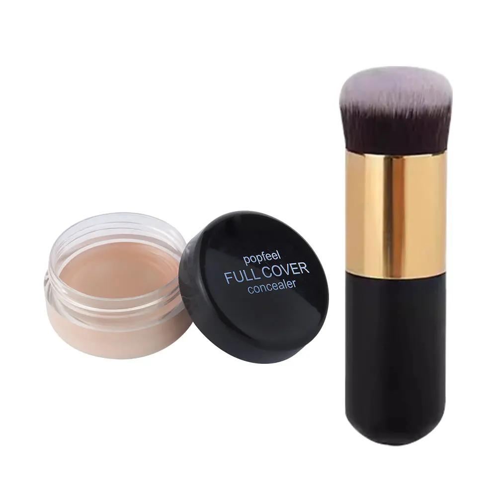Full Coverage Concealer Makeup With Brush Waterproof Matte Smooth Concealer Corrector for Dark Spot Under Eye Circles makeup concealer waterproof concealer face concealer