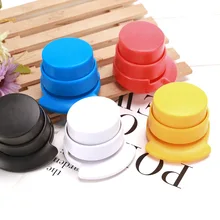 

1pc Needle-free Stapler Office Accessories kawaii Mini Solid Color Kid Safe Binder Stationery for Cute School Students Supplies