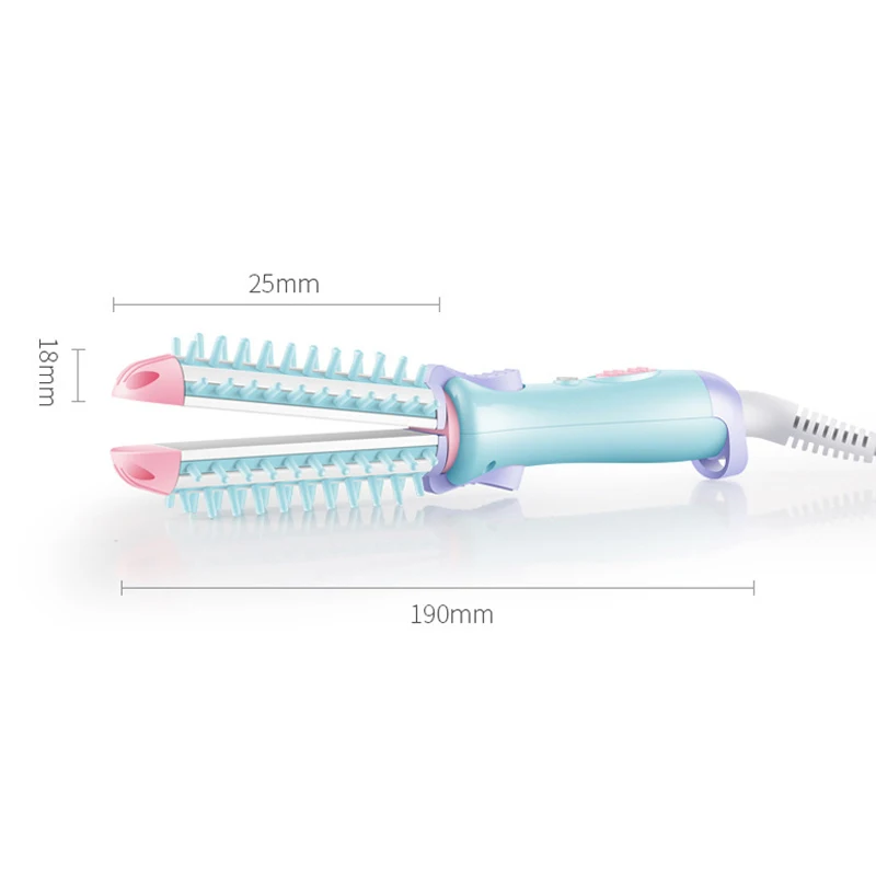 2 In 1 Hair Curler Straightener 220V Mini Curling Iron Electric Hair Styler Hair Curling Straightening Styling Tools Hot Brush