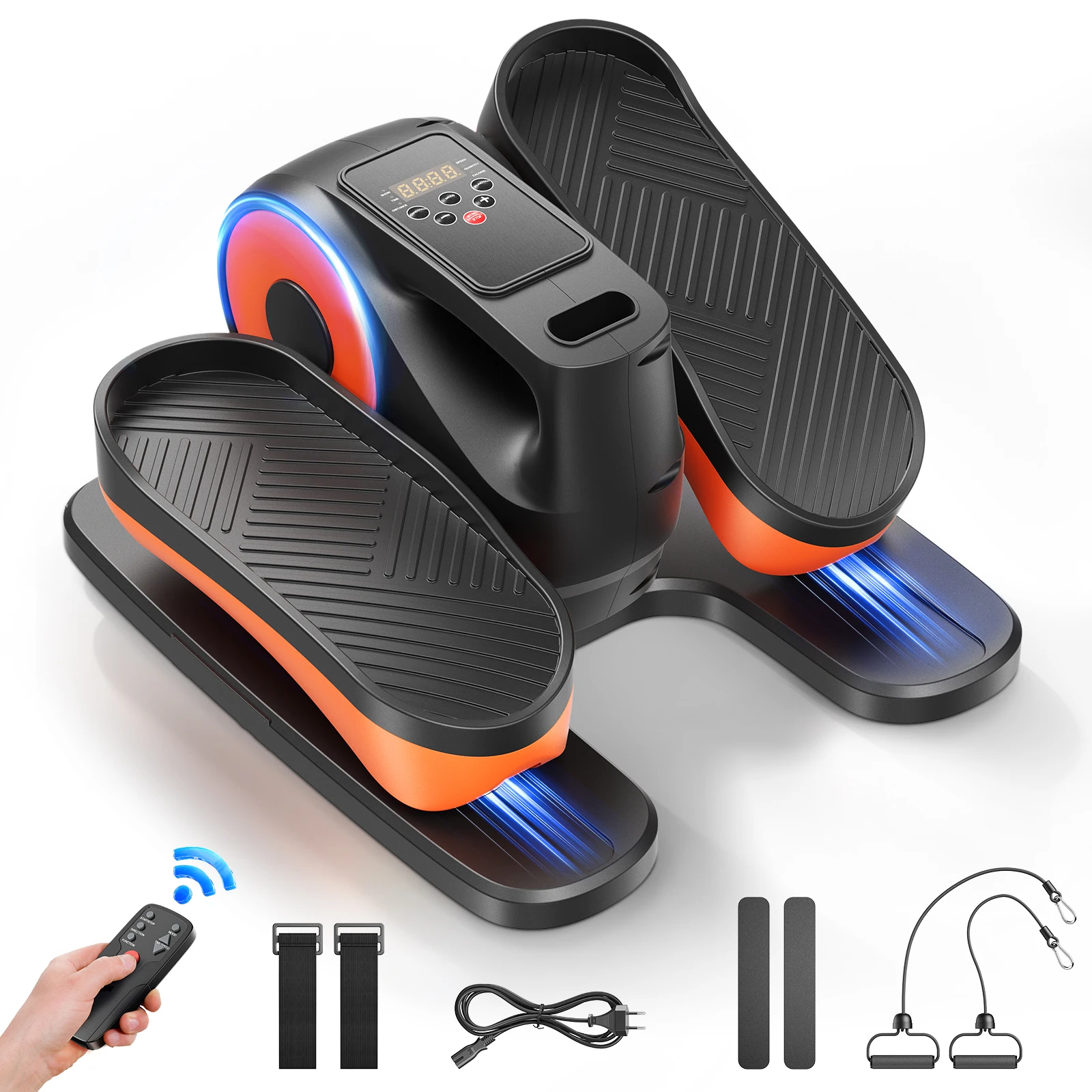 Under Desk Elliptical Machine Home Ellipse Leg Exerciser With 12 Adjustable Speed Quiet & Portable Seated Pedal Exerciser