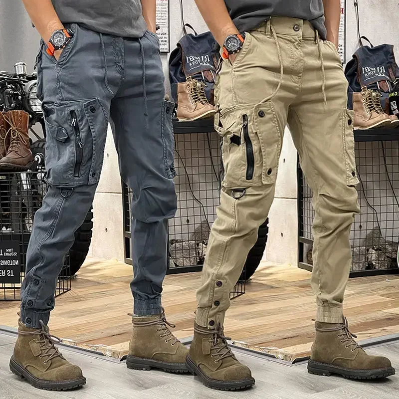 

Camo Navy Trousers Man Harem Y2k Tactical Military Cargo Pants for Men Techwear High Quality Outdoor Hip Hop Work Stacked Slacks