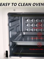 Household Mini Oven 1200W Multifunctional Intelligent Timing Temperature Control Visible Air Fryer Electric Oven Oilless Cooker 2