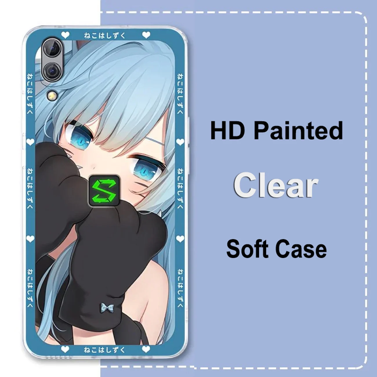 ブラックシャーク２　グローバル版　ケース２種類+保護フィルム付き ブラックシャーク2 グローバル版 ケース2種類+保護フィルム