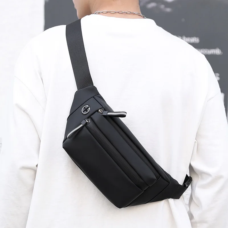 

Men's Fanny Pack Teenager Outdoor Sports Running Cycling Waist Bag Packs Male Fashion Shoulder Belt Bag Travel Phone Pouch Bags