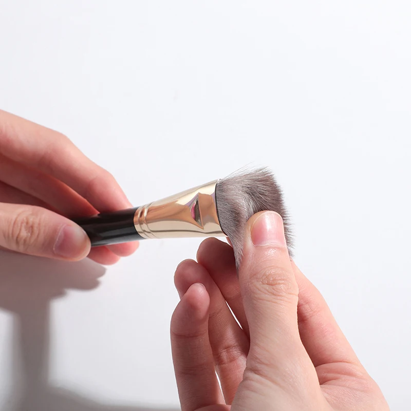 Abgewinkelte Text marker Bürste Gesicht Kontur Foundation Concealer Pinsel Dreieck Form synthetische Haar Foundation Text marker Pinsel – Detail 13