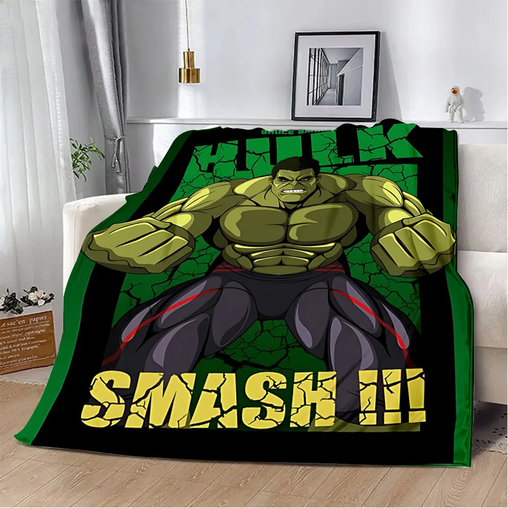 Marvel Angry Hulk Printed Blanket Picnic Blankets Warm Blanket Soft and Comfortable Blanket Home Travel Birthday Gift 4