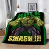 Marvel Angry Hulk Printed Blanket Picnic Blankets Warm Blanket Soft and Comfortable Blanket Home Travel Birthday Gift 4