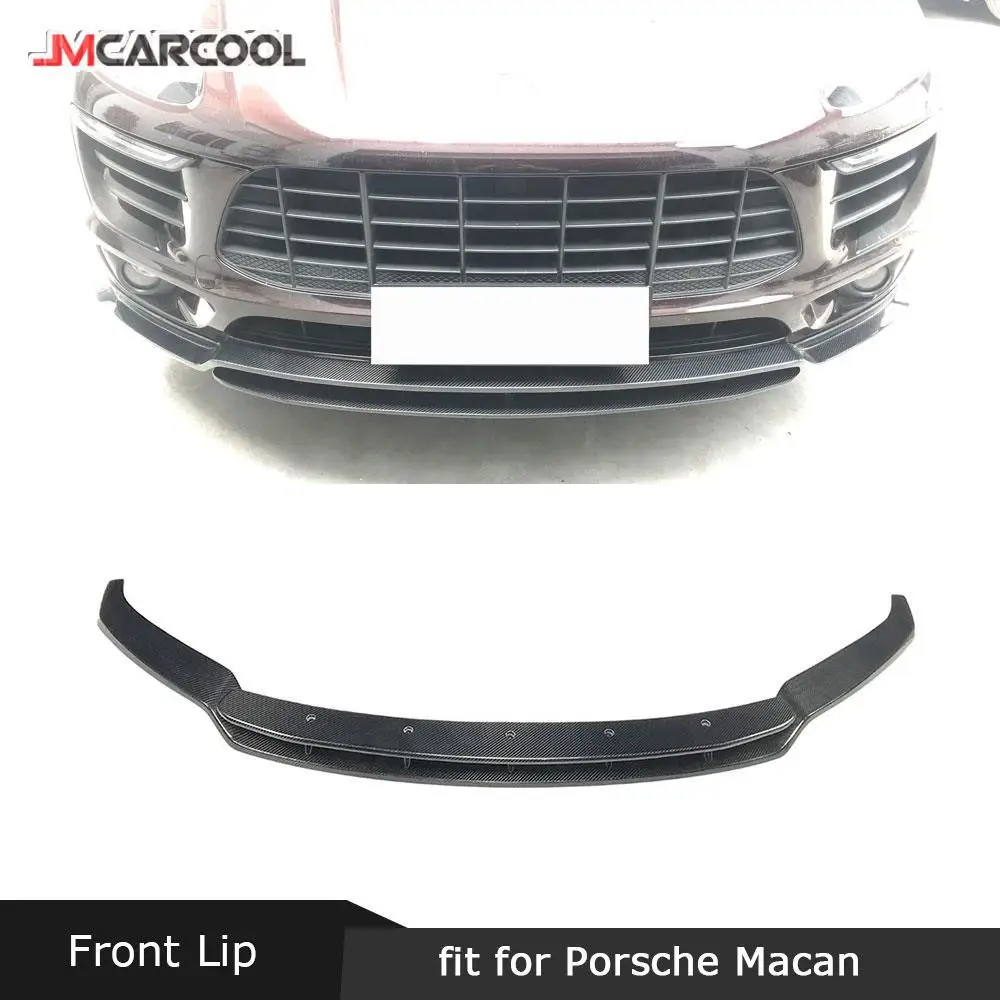 

Case For Porsche Macan 2017 2018 Front Trunk Lip Spoiler Splitter Carbon Fiber Head Bumper Shovel Guard Car Styling