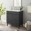 Render 30" Bathroom Vanity with Sink in Charcaol White 30"W X 18"L X 32.5"H Superior Quality Sturdy and Durable 1