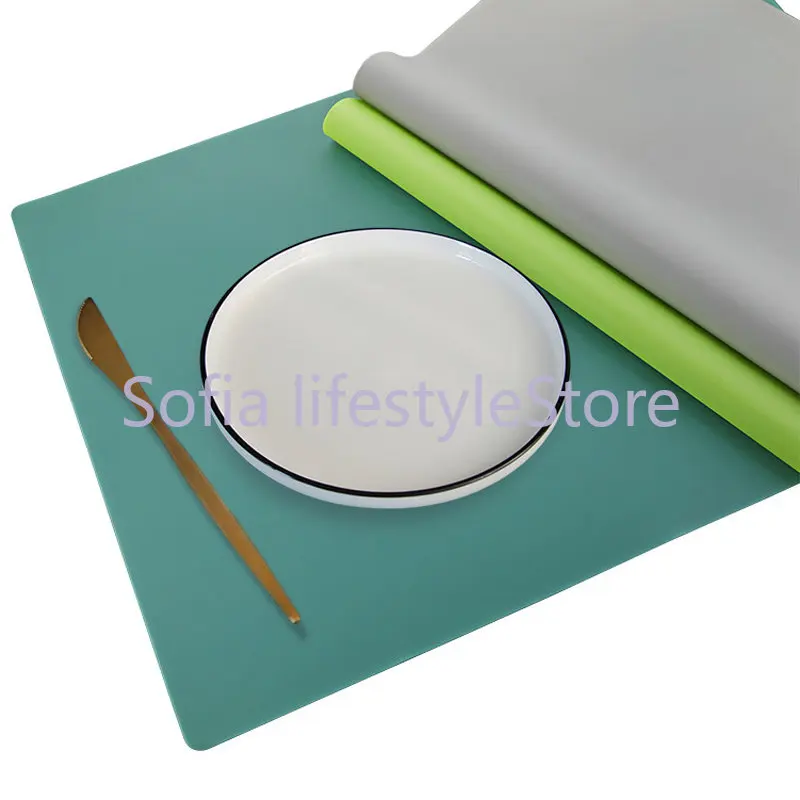 Extra Large Silicone Table Mat, Silicone Mat for Crafts Kids Dinner  Placemat Desk Countertop Waterproof Protector Heat Insulation Kitchen  Pastry