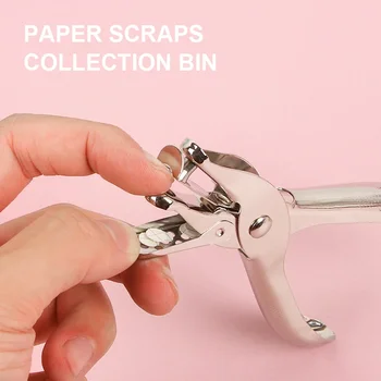 Perforatore a Foro Singolo con Capacità di Perforazione da 6mm, Taglierina Manuale per Carta, Strumento per Scrapbooking, Forniture per Casa, Ufficio e Scuola