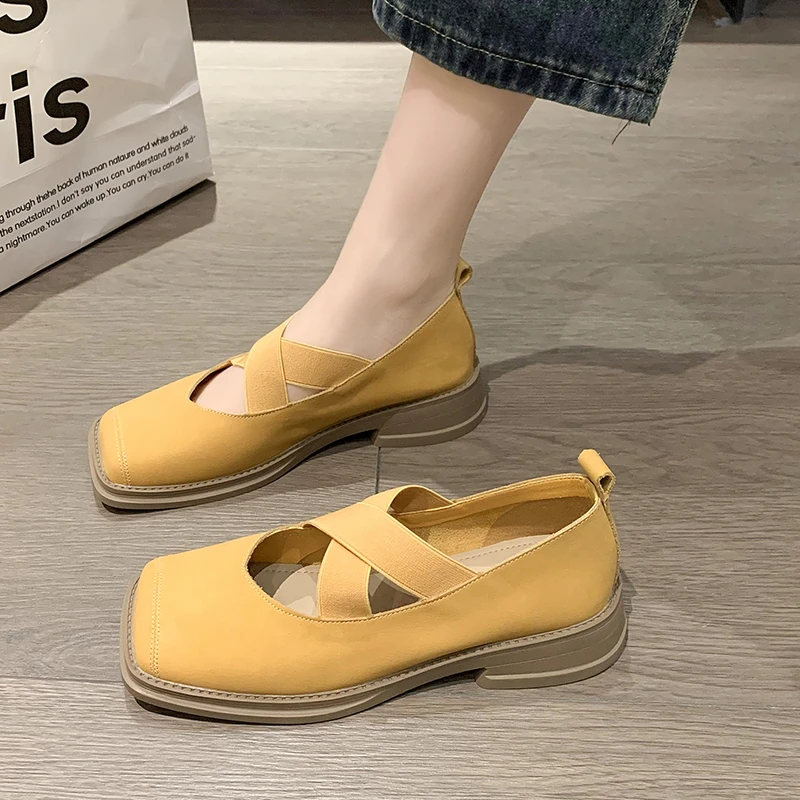 

Туфли-лодочки женские на высоком каблуке, без застежки, с квадратным носком