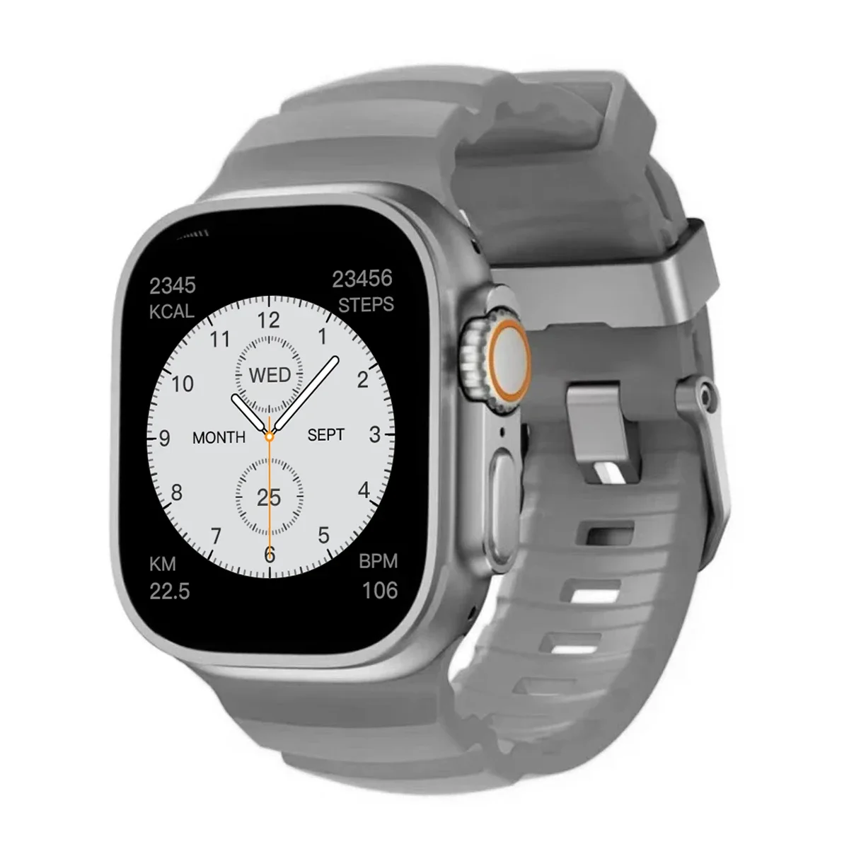 Sporty Titanium Silicone Bracelet Strap