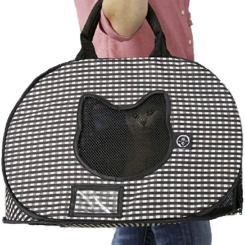 

Portable Pet Carrier Travel Bag Zipper Lock Collapsible Outdoor Breathable Cat Dog Soft-Edged Bag Expandable Cat Backpack Cage