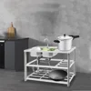 Commercial Stainless Steel Sink Freestanding Utility Sink with Faucet Kitchen Sinks Freestanding with Cabinet Double Bowl 1