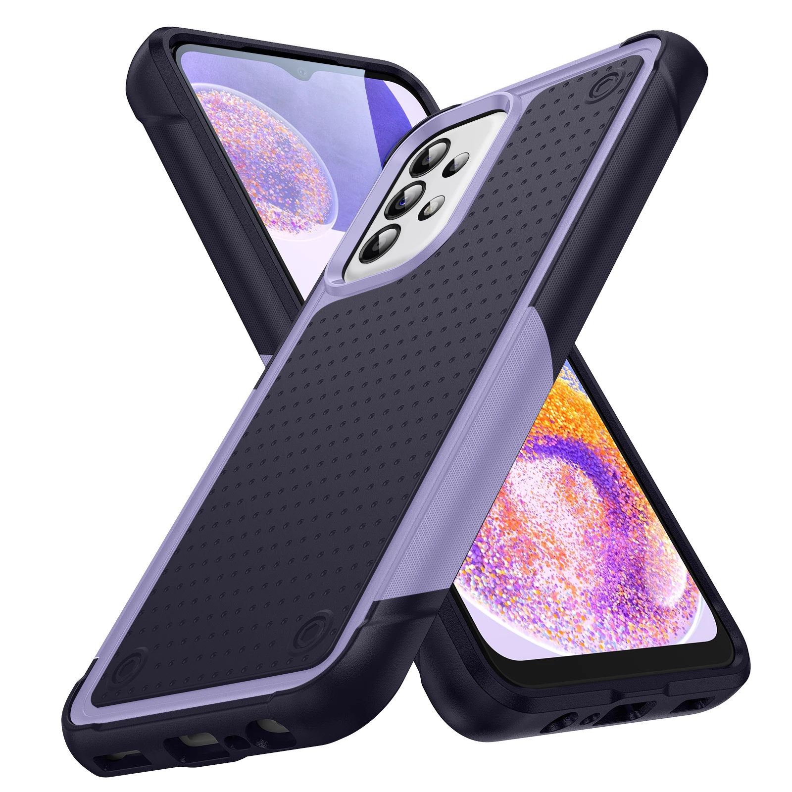 Durable Shockproof Armor Phone Case with Soft TPU Frame and Hard Plastic Back Cover