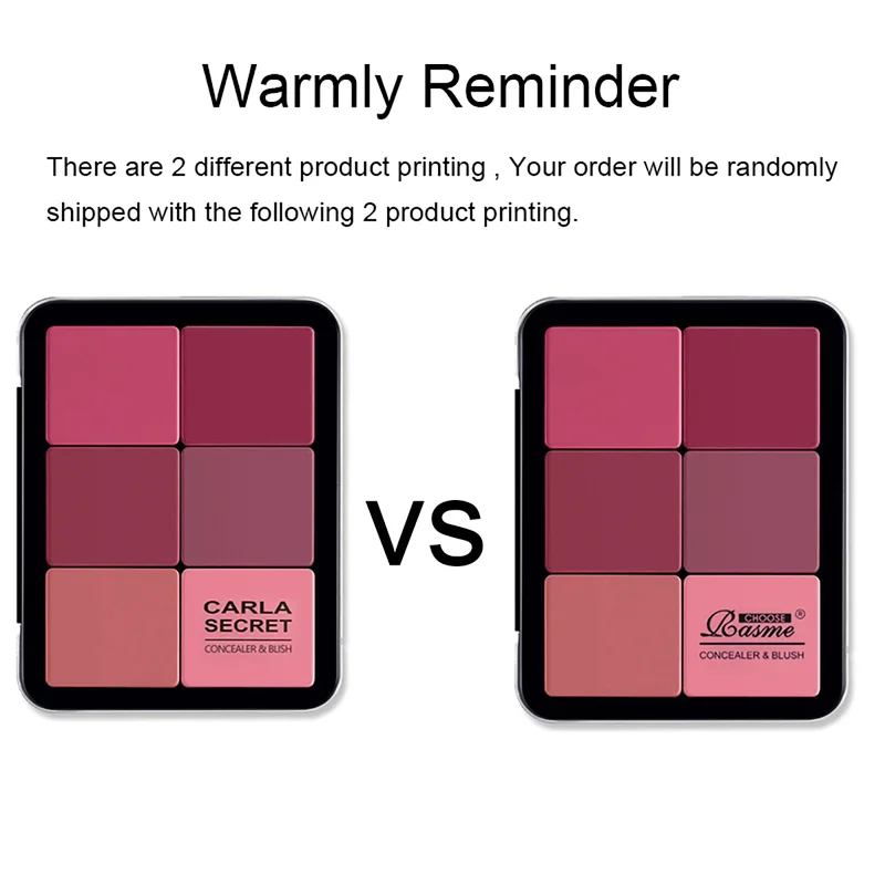 12-color concealer and blush palette Matte and highlight