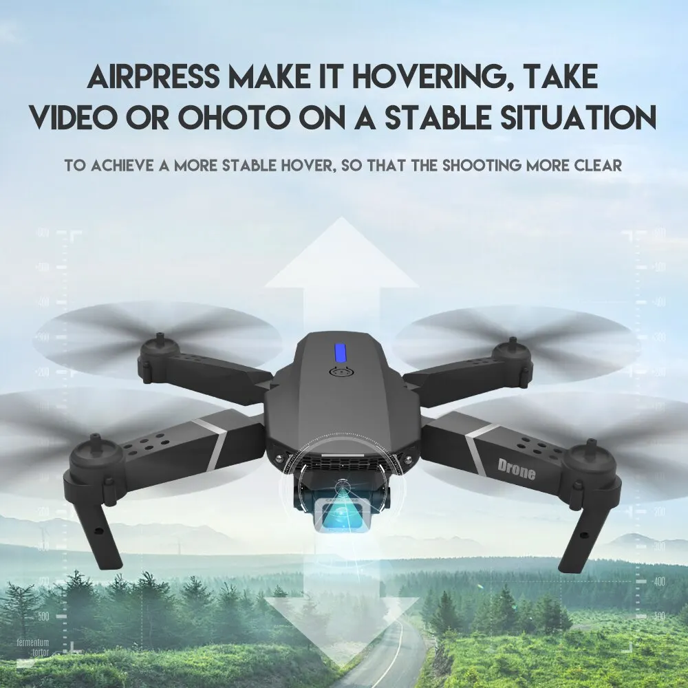 2022 E88Pro RC Drone 4K Professinal With 1080P Wide Angle HD Camera Foldable RC Helicopter WIFI FPV Height Hold Gift Toy Drones camera 2