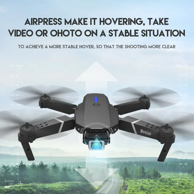 E pro rc drone k professinal with p wide angle hd camera foldable rc helicopter wifi