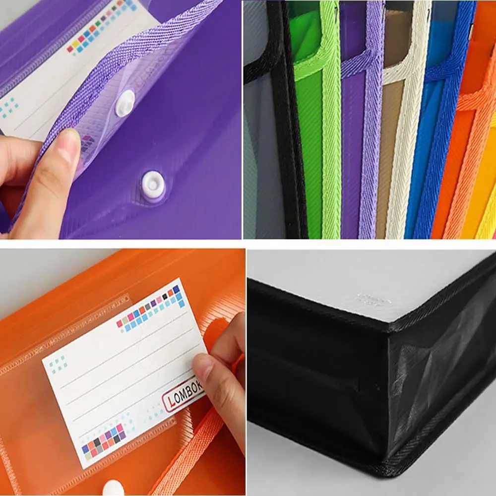 Portable Pvc  Portfolio Data Pocket School Supplies Office File Folder Document Organizers Paper Storage Bag Organ File Bag