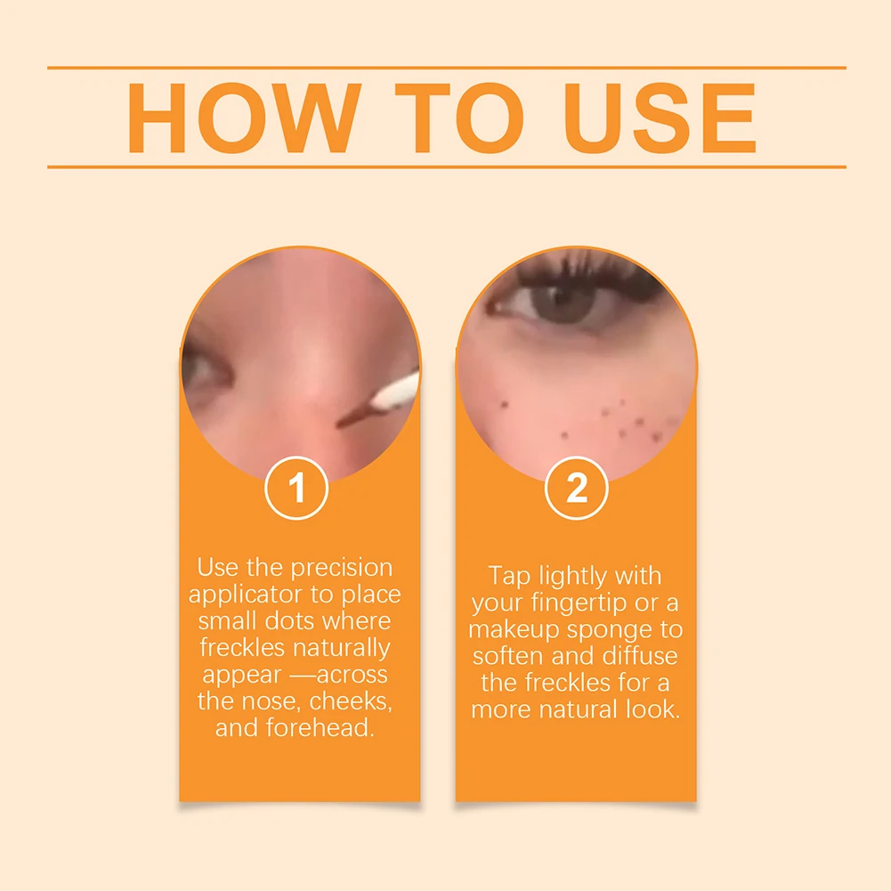 Water Resistant Freckle Pen Natural Simulation Instant Freckle Liquid Fake Dot Spot Seal Waterproof Quick Dry Makeup Tool