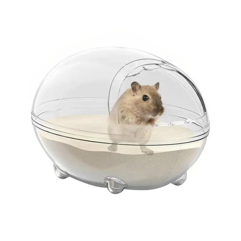 

Hamster Bathroom Transparent mouse Bathtub box anti spill Chinchillas Sand Bath Container small animals cage Accessories