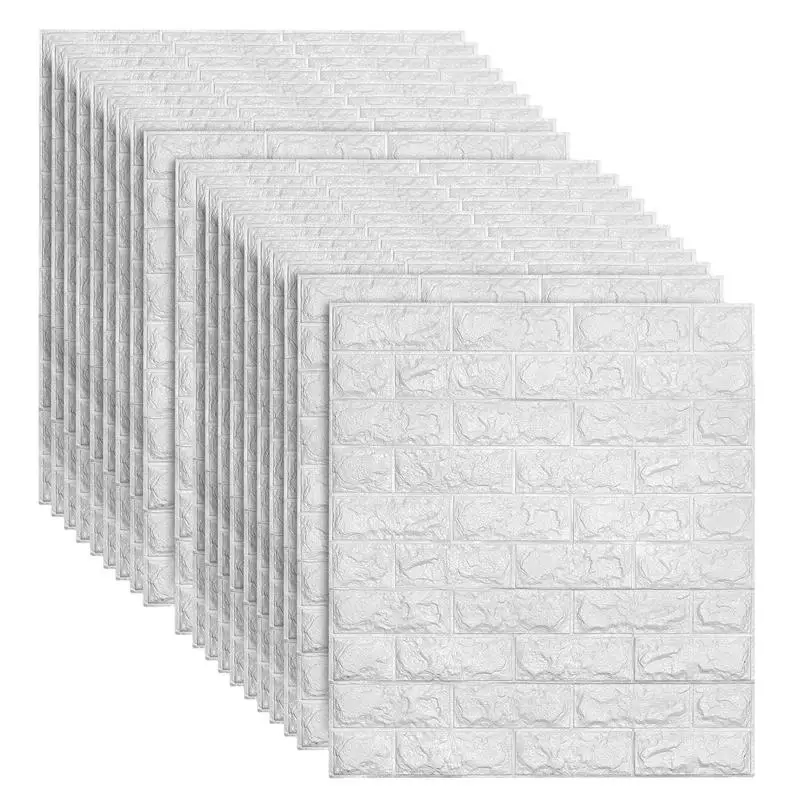 

3D Wall Panels Peel PE Foam Waterproof Brick Wallpaper Peel And Stick Removable Wallpaper For Bedroom Living Room Hotel And