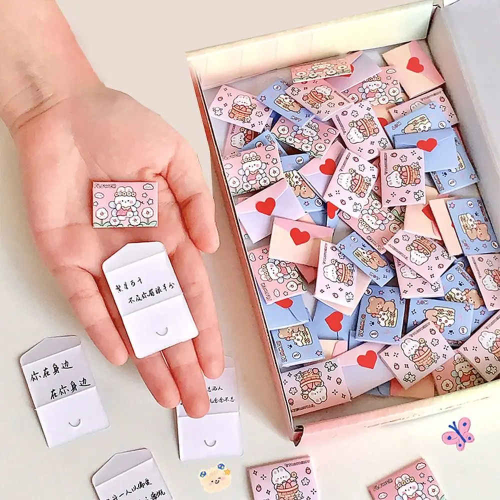 99가지 약속/축복/할일 목록 미니 러브레터 카드 세트 DIY 서프라이즈 선물 수제 사랑 메시지 종이 수공예품