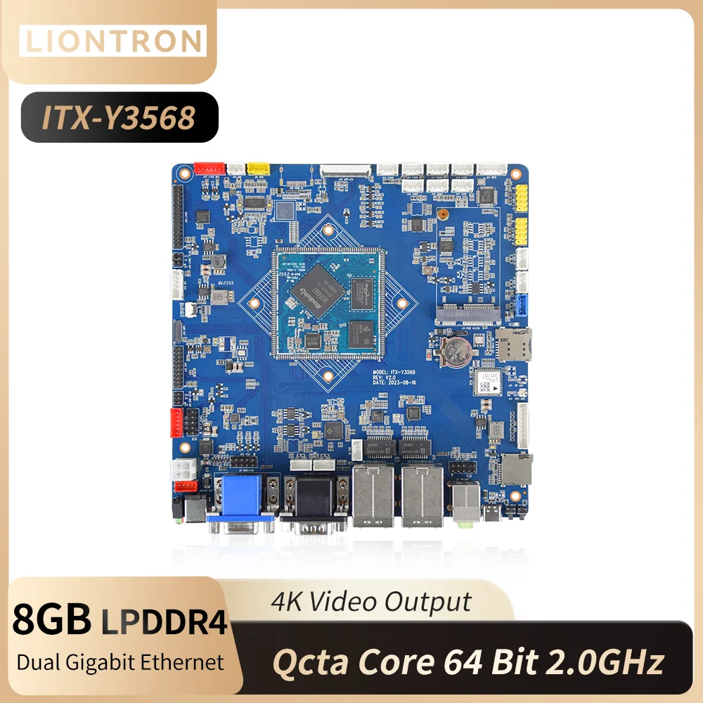 

Liontron ITX Board Rockchip RK3568 Dual 2.5G+Gigabit Ethernet 4GB RAM Support U-Boot Linux Ubuntu/4G LTE Mini PCIE POE Powered