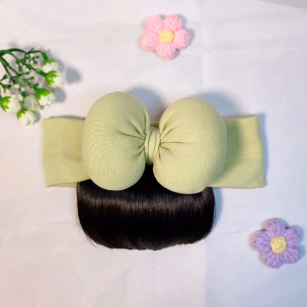 Schöne Baby-Bowknot-Pony-Perücken, Haarbänder, Haarschmuck für Mädchen, modische Haarteil-Kopfbedeckung für Neugeborene – Detail 3