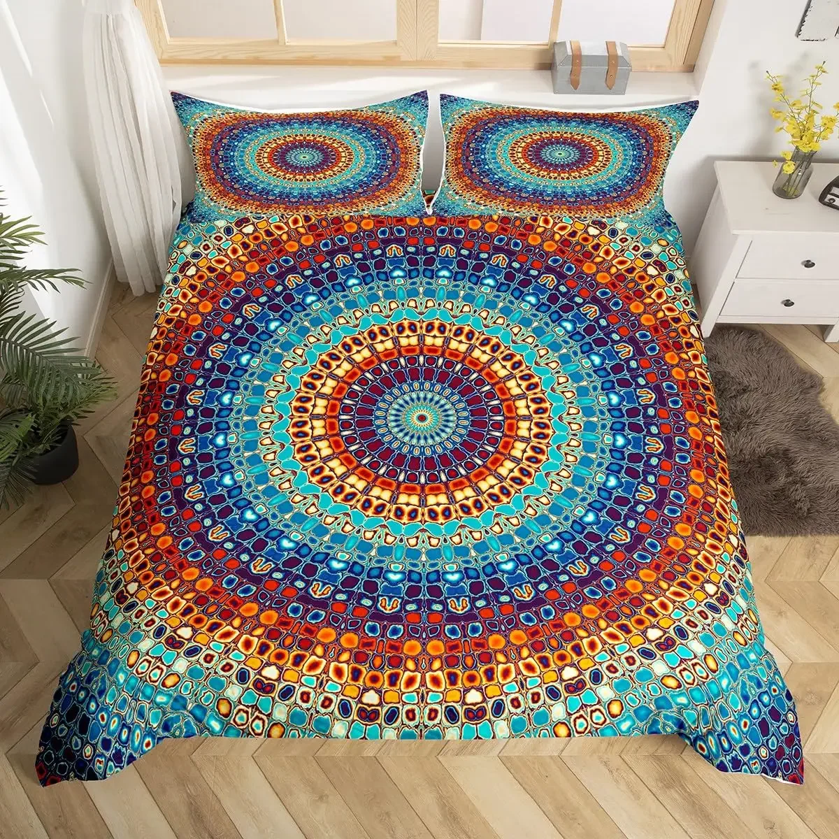 Silver Glitter Duvet Cover Set Queen Diamond Star Bedding Set for Kids Teens Girls Room Decor Bling Party Theme Comforter Cover