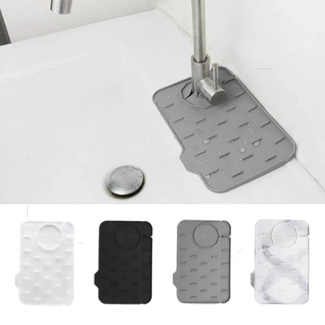 Tapis de robinet en Silicone pour salle de bains, poignée de robinet,  collecteur de gouttes, tapis de robinet, protection de comptoir d'évier de  cuisine réutilisable - AliExpress