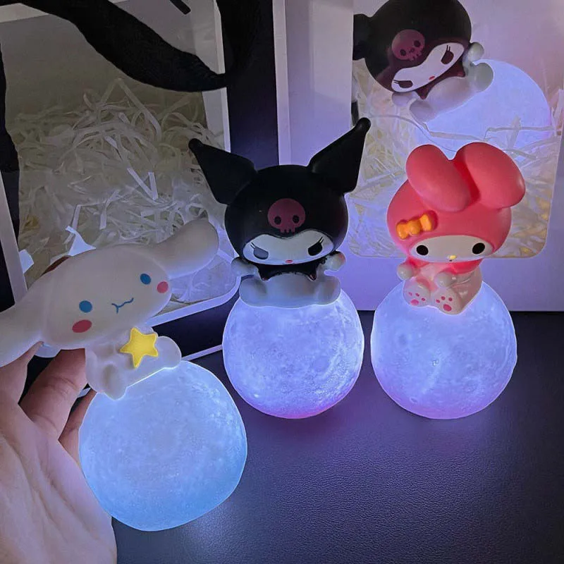 

Sanrio Ночная лампа Hello Kitty My Melody Kuromi Cinnamoroll Kawaii украшение для торта искусственный шар для спальни настольная игрушка детский подарок